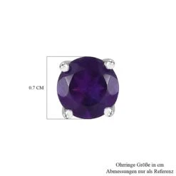 Afrikanische Amethyst Ohrringe, 925 Silber Ca. 1.47 Ct -Mode Zubehör Geschäft 7226625 4