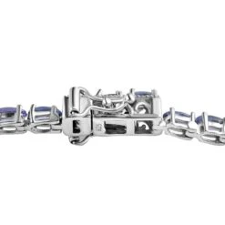 Tansanit Armband, Ca. 20 Cm, 925 Silber Platiniert Ca. 1,41 Ct -Mode Zubehör Geschäft 7228582 3