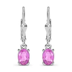 Patroke Triplette Quarz Ohrring, 925 Silber Platiniert Ca. 4.13 Ct