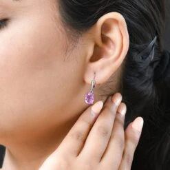 Patroke Triplette Quarz Ohrring, 925 Silber Platiniert Ca. 4.13 Ct -Mode Zubehör Geschäft 7237747 2