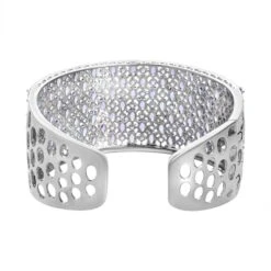 Designer Tansanit-Armreif, Ca. 19 Cm, 925 Silber Platiniert Ca. 24.57 Ct -Mode Zubehör Geschäft 7253078 4