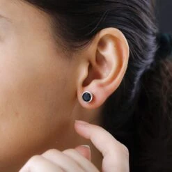 Schwarze Turmalin Ohrringe, 925 Silber Ca. 2.65 Ct -Mode Zubehör Geschäft 7259791 2