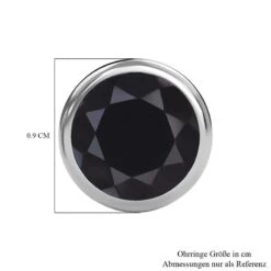 Schwarze Turmalin Ohrringe, 925 Silber Ca. 2.65 Ct -Mode Zubehör Geschäft 7259791 4