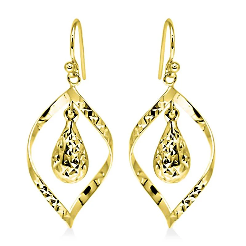 Charme Tropfen Ohrhänger, 925 Silber Vergoldet Ca. 2,70g 1 Charme Tropfen Ohrhänger, 925 Silber Vergoldet Ca. 2,70g