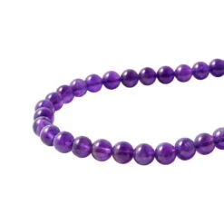 Afrikanische Amethyst Halskette, (5-7mm), Ca. 45 Cm, Edelstahl Ca. 130.00 Ct -Mode Zubehör Geschäft 7266964 2