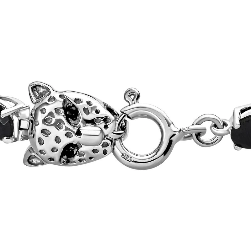 Schwarzer Spinell Armband Ca. 20 Cm 925 Silber Platiniert Ca. 36,70 Ct 4 Schwarzer Spinell Armband Ca. 20 Cm 925 Silber Platiniert Ca. 36,70 Ct – Bild 4