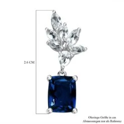 Ceylon Farbene Quarz, Weiße Topas Ohrringe, 925 Silber Platiniert Ca. 6.61 Ct -Mode Zubehör Geschäft 7274036 4