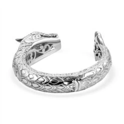 Royal Bali Kollektion -Roter Granat Armreif, Ca. 19 Cm, 925 Silber 98,2 G, Ca. 1.70 Ct -Mode Zubehör Geschäft 7301774 4