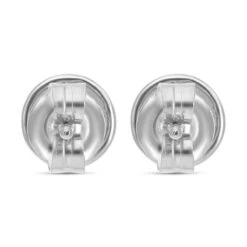 Weiße Diamant Ohrstecker, 925 Silber Platiniert Ca. 0.05 Ct -Mode Zubehör Geschäft 7320258 3