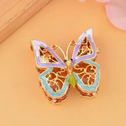 Emailliertes Tablettendöschen Mit Mehrfarbigen Kristallen, Schmetterling -Mode Zubehör Geschäft 7328488 1