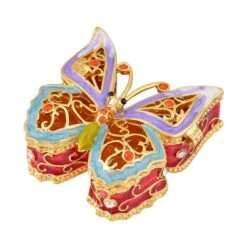 Emailliertes Tablettendöschen Mit Mehrfarbigen Kristallen, Schmetterling -Mode Zubehör Geschäft 7328488 2