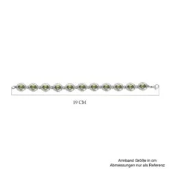 Natürliches Peridot Armband, Ca. 19 Cm, Edelstahl Ca. 9.88 Ct -Mode Zubehör Geschäft 7472079 4