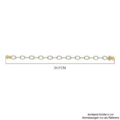 Weißes Diamant Armband, Ca. 19 Cm, 925 Silber Gelbgold Vermeil Ca. 1.00 Ct -Mode Zubehör Geschäft 7481558 4