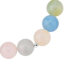 Mehrfarbiges Beryll, Smaragd, Aquamarin, Morganit, Heliodor-Armband(10-12mm), Ca. 18 Cm 925 Silber Rhodiniert Ca. 200.00 Ct -Mode Zubehör Geschäft 7504685 3