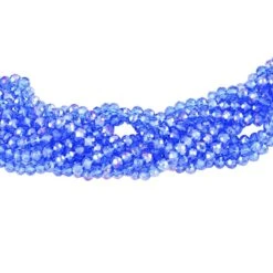 Blaue Facettierte Glaskugel Strang Halskette, Ca. 45+5 Cm -Mode Zubehör Geschäft 7519283 2