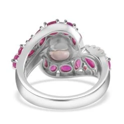 Tahiti Perle, Afrikanischer Rubin (Fissure Gefüllt) Ring, 925 Silber Rhodiniert, (Größe 19.00), Ca. 2.56 Ct -Mode Zubehör Geschäft 7522487 5