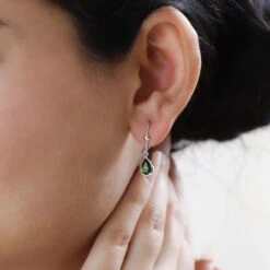 Natürlicher Chromdiopsid Ohrringe 925 Silber Platiniert Ca. 1.79 Ct -Mode Zubehör Geschäft 7522958 2