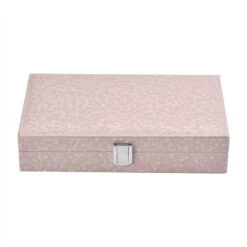 PU Hexagonal Pattern Jewelry Box,25x15x5.8m(9.8x5.9x2.3inch)LxWxH,Weight:500g,color:Beige -Mode Zubehör Geschäft 7536654 2