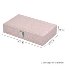 PU Hexagonal Pattern Jewelry Box,25x15x5.8m(9.8x5.9x2.3inch)LxWxH,Weight:500g,color:Beige -Mode Zubehör Geschäft 7536654 6