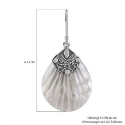 Royal Bali Kollektion - Perlmutt Ohrringe 925 Silber Ca. 2.00 Ct -Mode Zubehör Geschäft 7537245 4