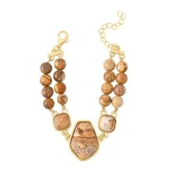 Bild Jasper Armband, Ca. 18 Cm,gelb Vergoldet, Ca. 118.00 Ct