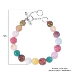 AAA Mehrfarbig Edelsteine, Roter Granat Armband Ca. 18 Cm 925 Silber Rhodiniert Ca. 138.59 Ct 9 AAA Mehrfarbig Edelsteine, Roter Granat Armband Ca. 18 Cm 925 Silber Rhodiniert Ca. 138.59 Ct -Mode Zubehör Geschäft 7549650 4