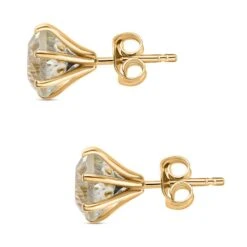 Prasiolite Ohrringe, 925 Silber Gelbgold Vermeil Ca. 4.12 Ct -Mode Zubehör Geschäft 7552752 3