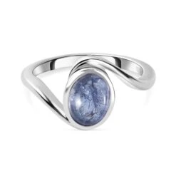 AA Tansanit Ring, 925 Silber Platiniert (Größe 17.00) Ca. 1.47 Ct