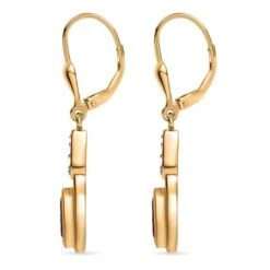 Afrikanischer Rubin (Fissure Gefüllt), Weißer Zirkon Ohrringe 925 Silber Vergoldet Ca. 2.13 Ct 8 Afrikanischer Rubin (Fissure Gefüllt), Weißer Zirkon Ohrringe 925 Silber Vergoldet Ca. 2.13 Ct -Mode Zubehör Geschäft 7558621 3