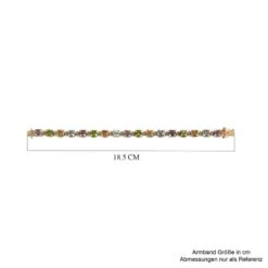 Mehrfarbiges Edelstein Armband Ca. 18 Cm 925 Silber Vergoldet Ca. 18.96 Ct 9 Mehrfarbiges Edelstein Armband Ca. 18 Cm 925 Silber Vergoldet Ca. 18.96 Ct -Mode Zubehör Geschäft 7567177 4