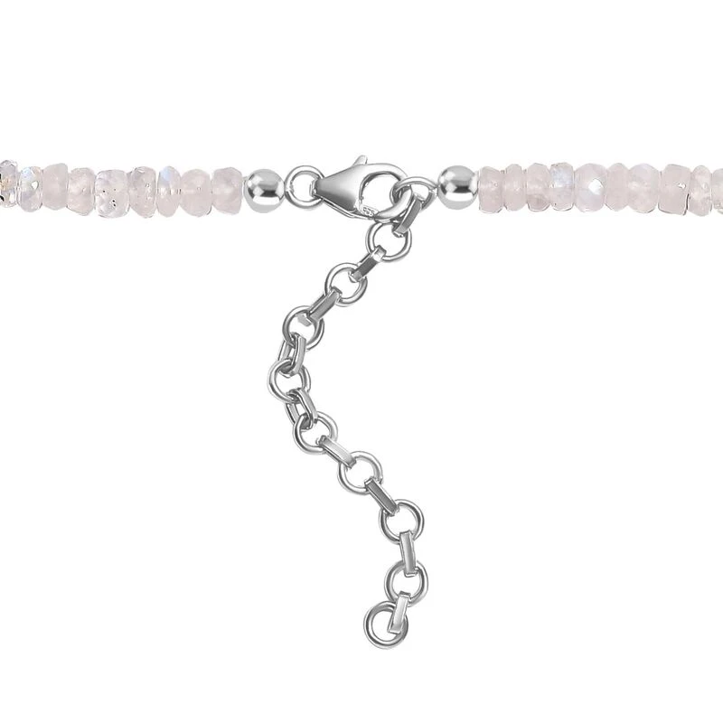 Premium Regenbogen Mondstein Halskette Ca. 45 Cm 925 Silber Ca. 80.00 Ct 5 Premium Regenbogen Mondstein Halskette Ca. 45 Cm 925 Silber Ca. 80.00 Ct – Bild 5