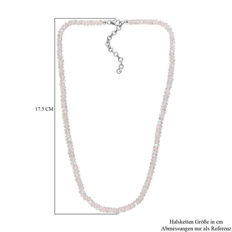 Premium Regenbogen Mondstein Halskette Ca. 45 Cm 925 Silber Ca. 80.00 Ct 6 Premium Regenbogen Mondstein Halskette Ca. 45 Cm 925 Silber Ca. 80.00 Ct – Bild 6