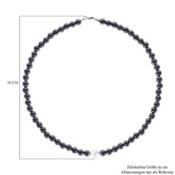 Weiße Edison Perle, Hämatit Halskette Ca. 50 Cm Edelstahl Ca. 411.50 Ct -Mode Zubehör Geschäft 7567456 5