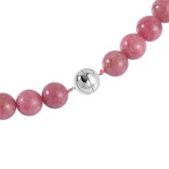 Rhodonit Halskette Ca. 50 Cm 925 Silber Rhodiniert Ca. 522,15 Ct. -Mode Zubehör Geschäft 7567952 4