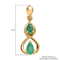 Kagem Sambischer Smaragd Ohrringe, 925 Silber Vergoldet Ca. 0.69 Ct -Mode Zubehör Geschäft 7571143 4