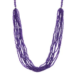 Afrikanischer Amethyst Mehrsträngige Halskette, Ca. 50 Cm 925 Silber Ca. 100.00 Ct -Mode Zubehör Geschäft 7571974 3