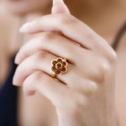 AA Madeira Citrin Ring, 925 Silber Vergoldet (Größe 20.00) Ca. 1.60 Ct -Mode Zubehör Geschäft 7575428 2