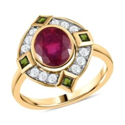 1A Afrikanischer Rubin (Fissure Gefüllt), Natürlicher Chromdiopsid Ringe 925 Silber Vergoldet (Größe 19.00) Ca. 3.11 Ct 10 1A Afrikanischer Rubin (Fissure Gefüllt), Natürlicher Chromdiopsid Ringe 925 Silber Vergoldet (Größe 19.00) Ca. 3.11 Ct -Mode Zubehör Geschäft 7585938 3