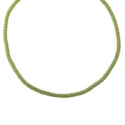 Natürliche Peridot-Halskette, Ca. 50 Cm, 925 Silber Rhodiniert, Ca. 90.00 Ct -Mode Zubehör Geschäft 7598871 3