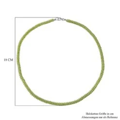 Natürliche Peridot-Halskette, Ca. 50 Cm, 925 Silber Rhodiniert, Ca. 90.00 Ct -Mode Zubehör Geschäft 7598871 5