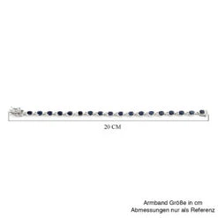 Masoala Saphir (Fissure Gefüllt)-Armband, Ca. 19 Cm, 925 Silber Platiniert Ca. 12,82 Ct -Mode Zubehör Geschäft 8728232 4