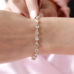 AAA Turkizit-Armband, Ca. 19 Cm, 585 Gelbgold Ca. 10,78 Ct -Mode Zubehör Geschäft 8835426 2