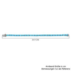 Amerikanisches, Natürliches Sleeping Beauty Türkis Armband, Ca. 19 Cm, 925 Silber Platiniert Ca. 12,65 Ct -Mode Zubehör Geschäft 8958653 4