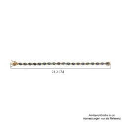 Boulder Opal Triplette-Armband, Ca. 20 Cm, 925 Silber Vergoldet Ca. 6.92 Ct -Mode Zubehör Geschäft 8959900 4